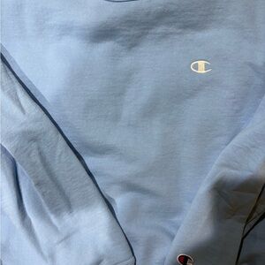 Champion Men's Light Blue Crewneck Sweater